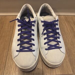 P448 White and Purple Sneakers